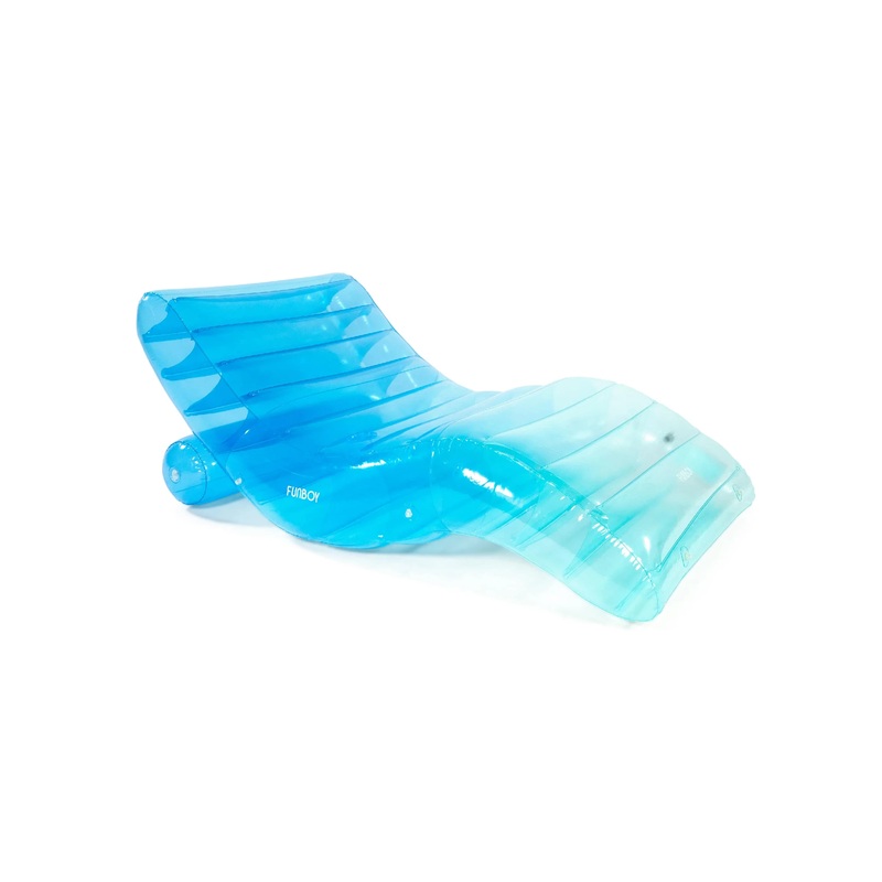 FunBoy Floats - Clear Blue Chaise Lounger