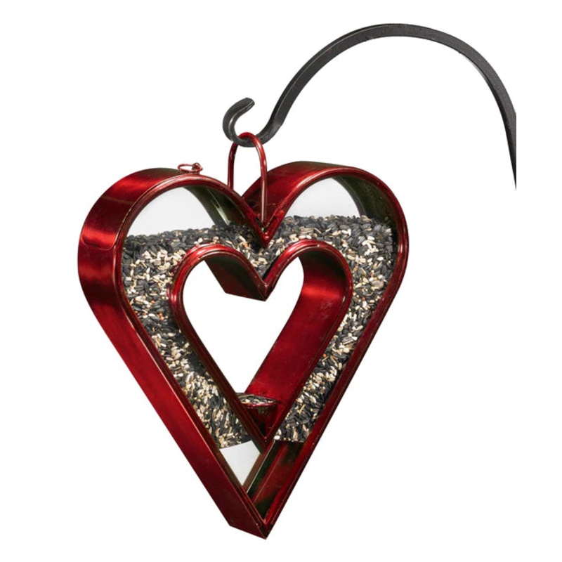 Ruby Heart Bird Feeder