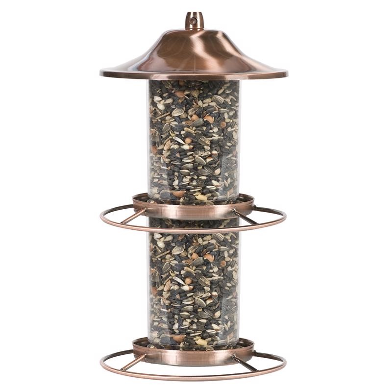 Perky-Pet 2-Tier Copper Panorama Bird Feeder