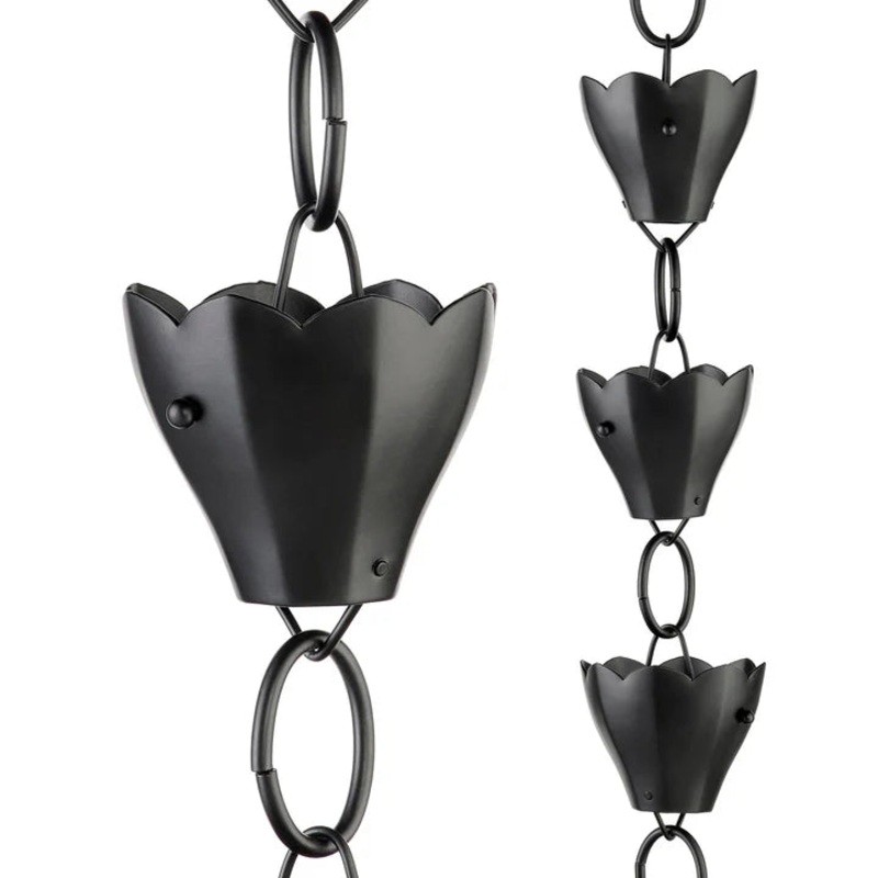 Tulip Rain Chain with Large Cups