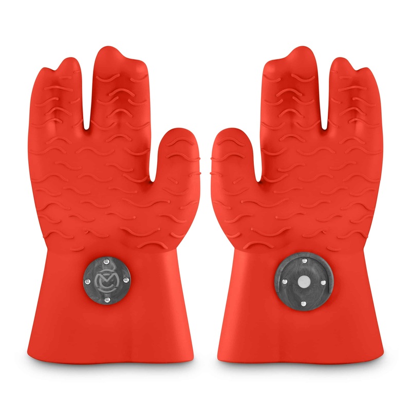 MagneChef - Silicone BBQ Gloves - Red