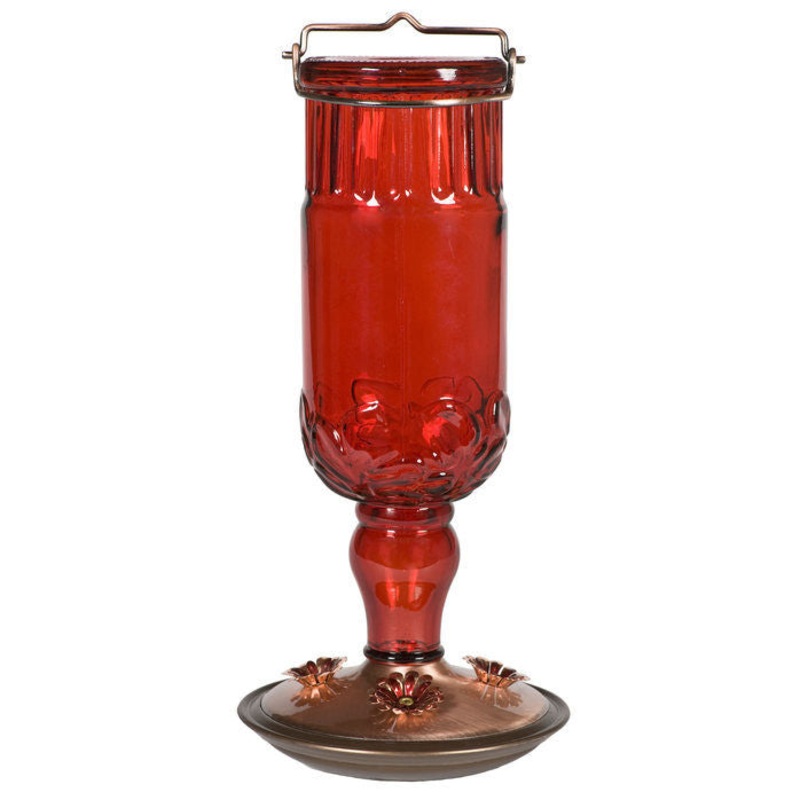 Perky-Pet Red Antique Bottle Hummingbird Feeder