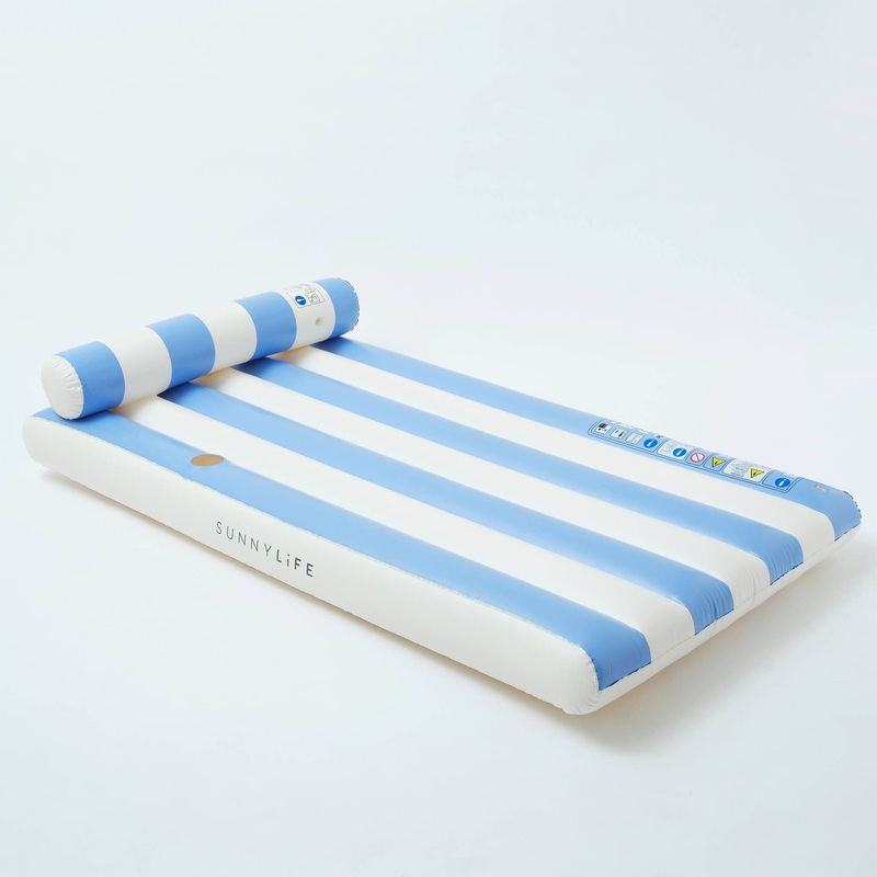 Sunny Life - Luxe Lilo Blue Stripe Pool Float