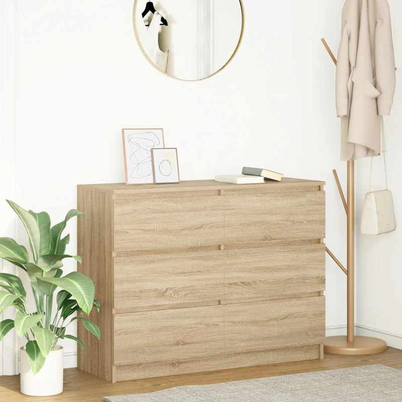 Buffet chne sonoma 100x35x76 cm bois d'ingnierie