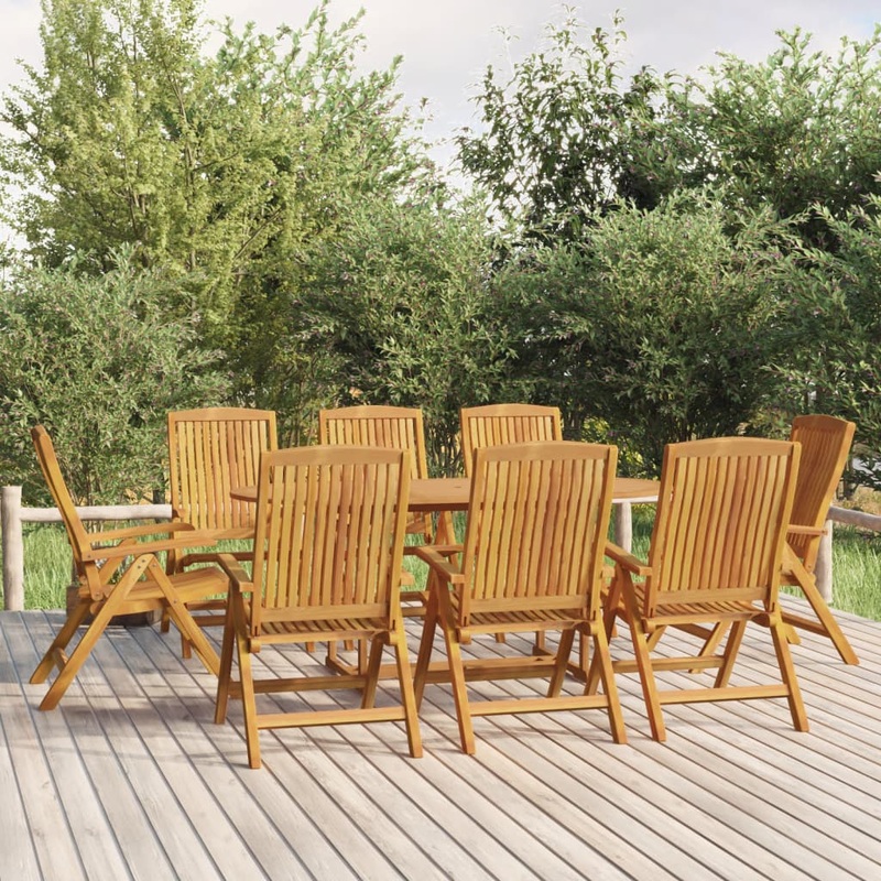 Ensemble  manger de jardin 9 pcs Bois de teck solide