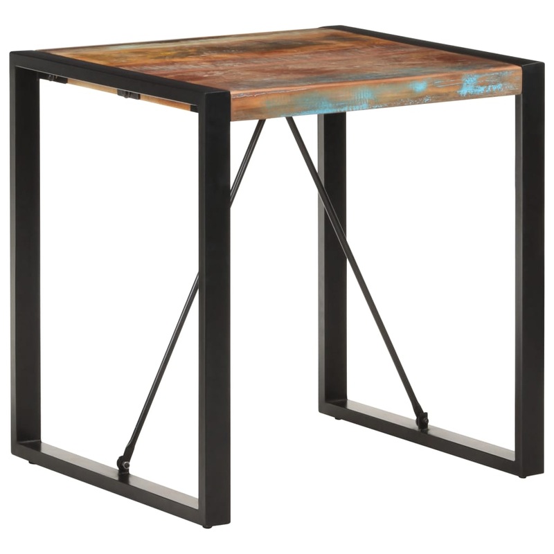 Table  manger 70x70x75 cm Bois de rcupration massif
